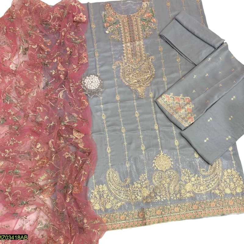 3pcs Winter Unstitched Suits