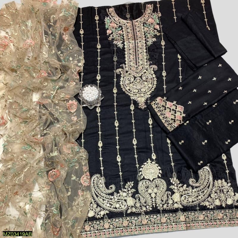 3pcs Winter Unstitched women's Suits