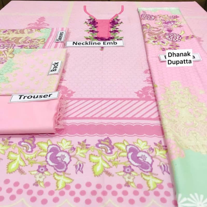 3pcs women's Dhanak Suits collection