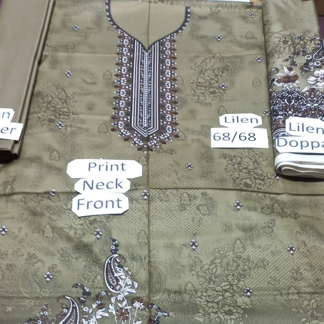 3pcs Digital Printed Linen
