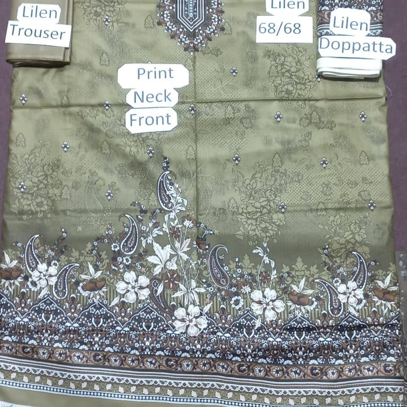 3pcs Digital Printed Linen