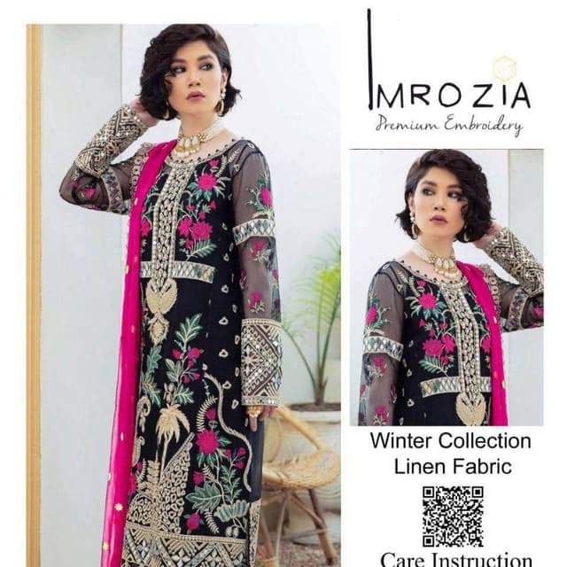 3pcs Embroidered Unstitched Suits