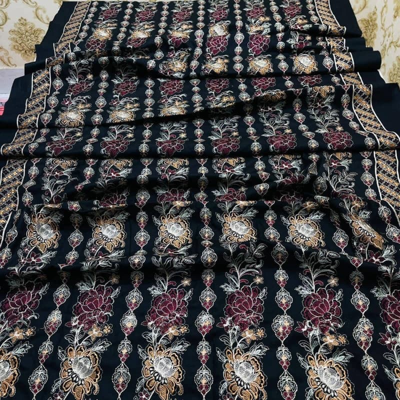 3pcs Linen Heavy Embroidered Suits