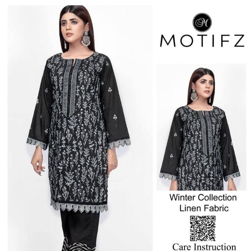 2pcs Embroidered Unstitched Suits