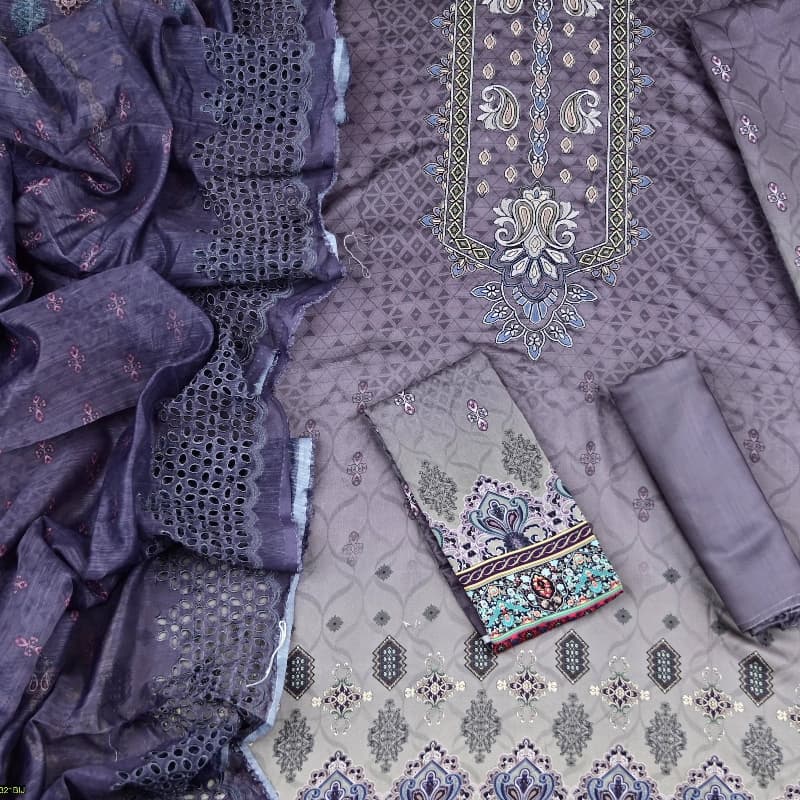 3pcs Unstitched women's Suits