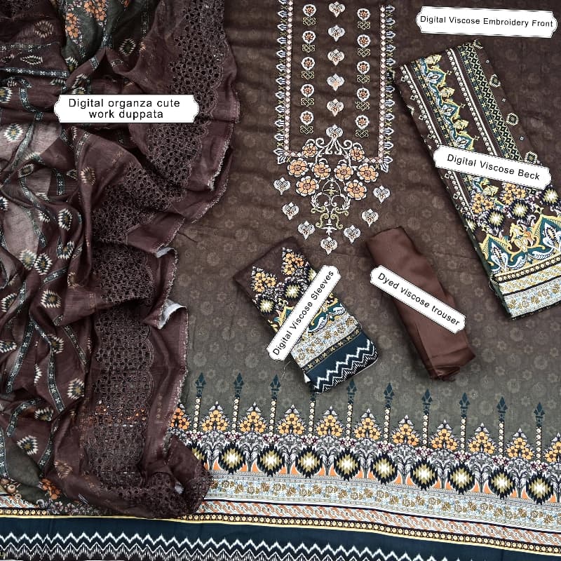 3pcs Vicca Choice Unstitched Suits