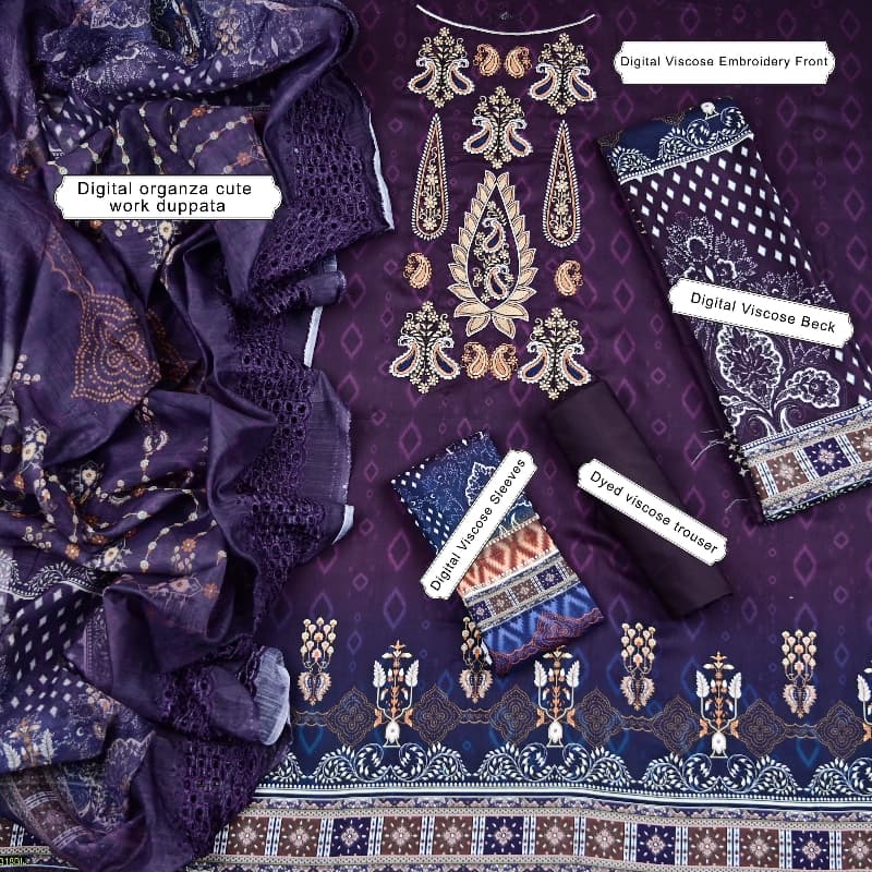 3pcs Vicca Choice Unstitched Suits collection