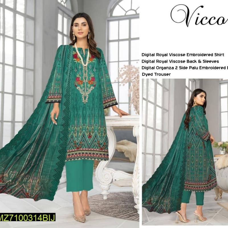 3pcs Unstitched women's Suits collection