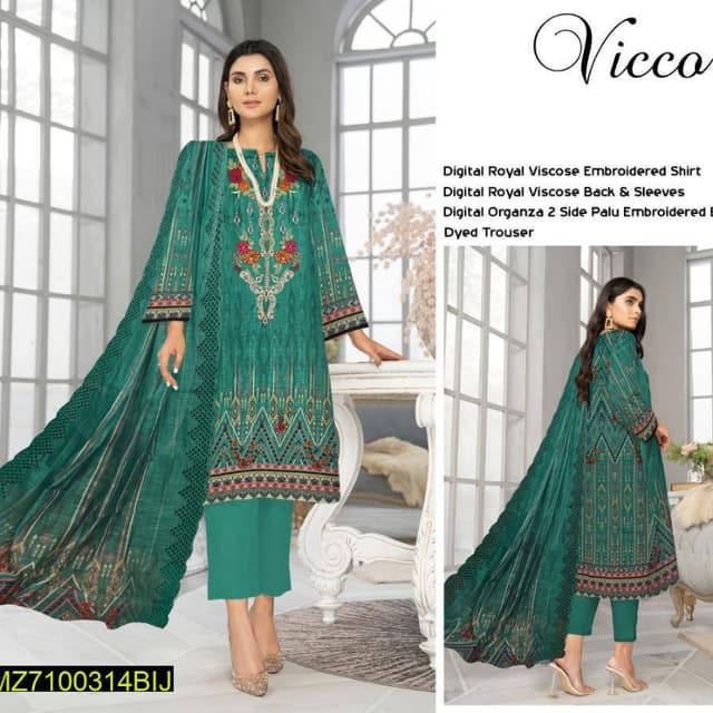 3pcs Unstitched women's Suits collection