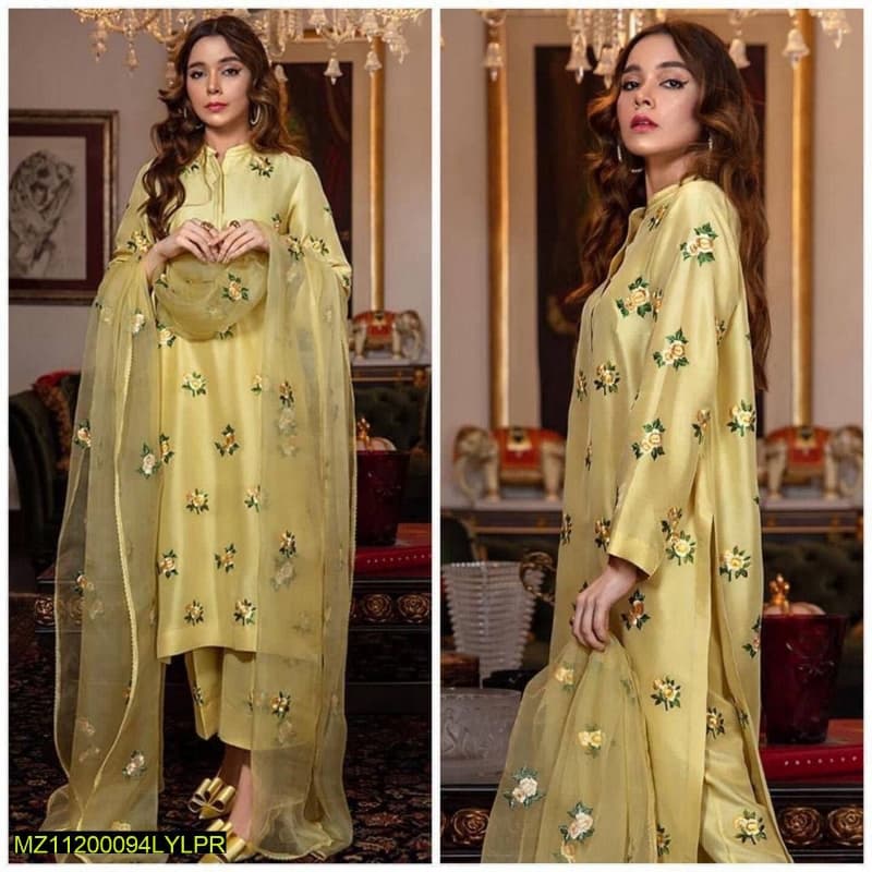 3pcs Silk Katan Suits