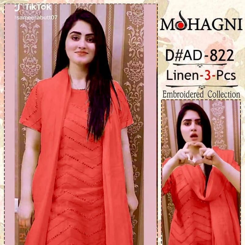 3pcs Linen Unstitched Suits
