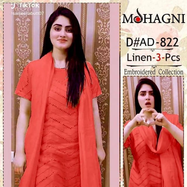 3pcs Linen Unstitched Suits