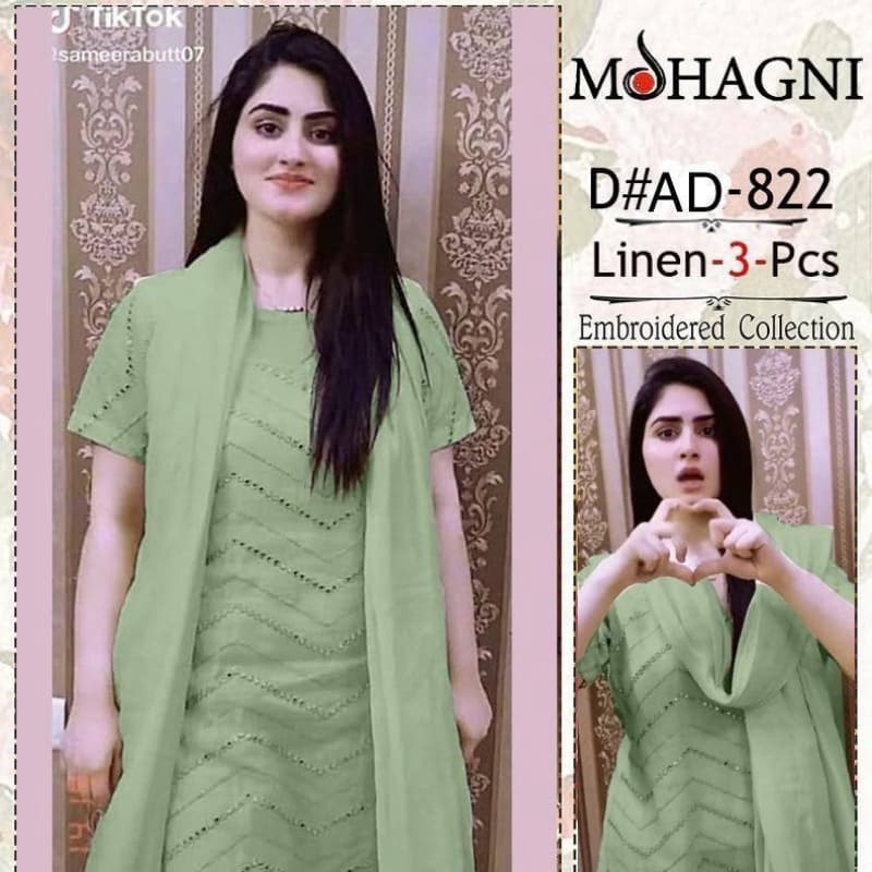 3pcs Linen Unstitched Suits
