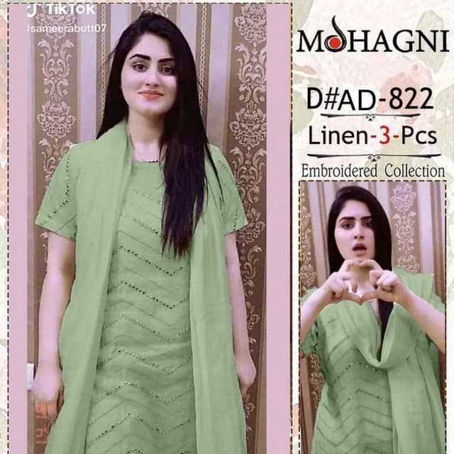 3pcs Linen Unstitched Suits