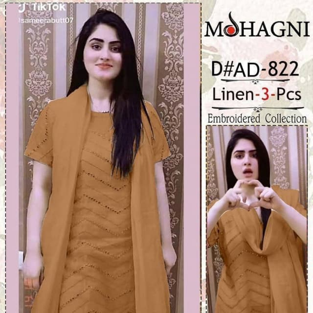3pcs Linen Unstitched Suits