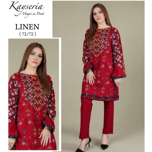 2pcs Linen Winter Collection Suits