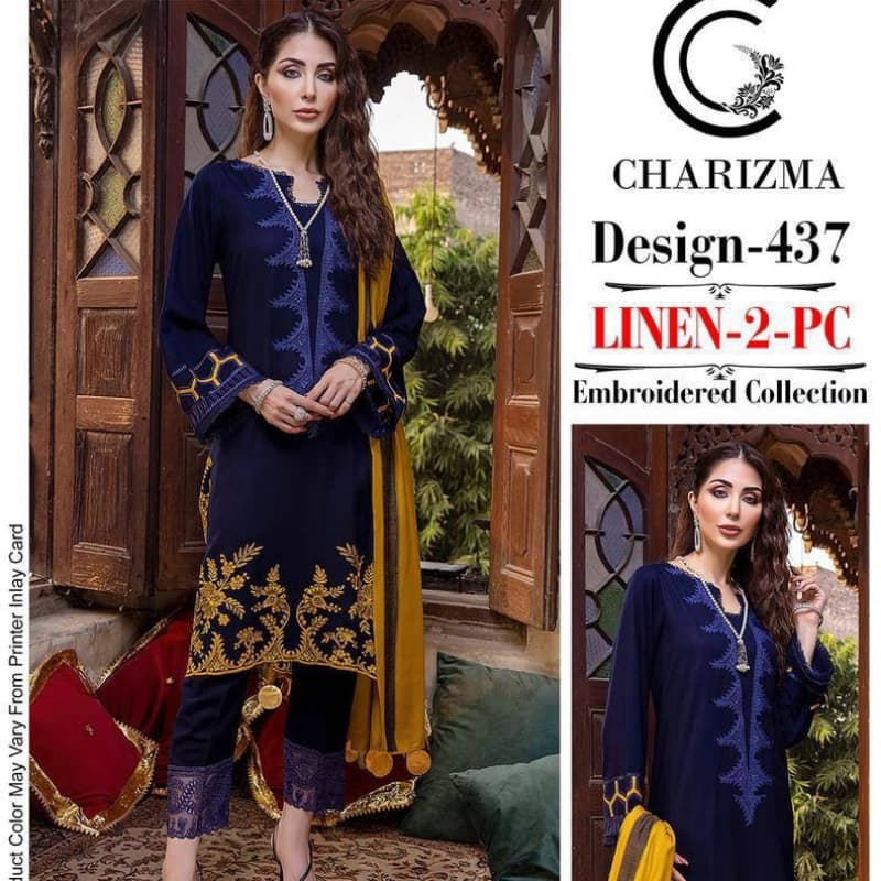 2pcs Linen Winter Collection Suits