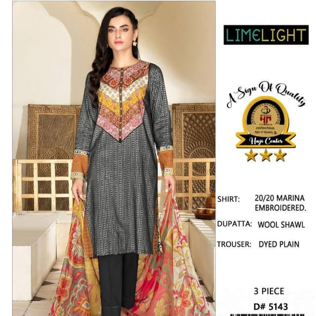 3pcs Printed embroidered Suits