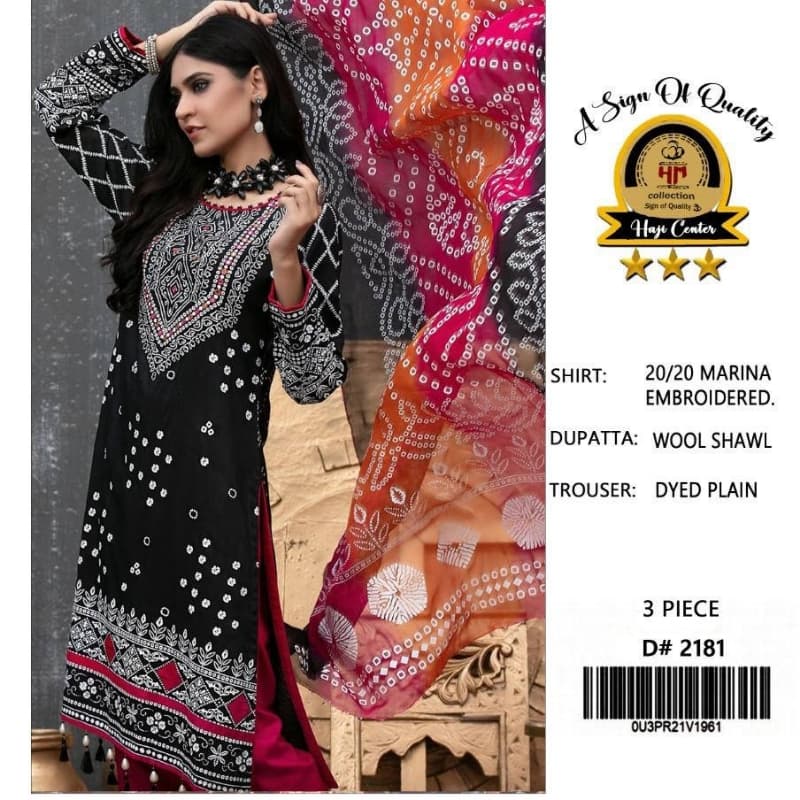 3pcs Printed embroidered Suits