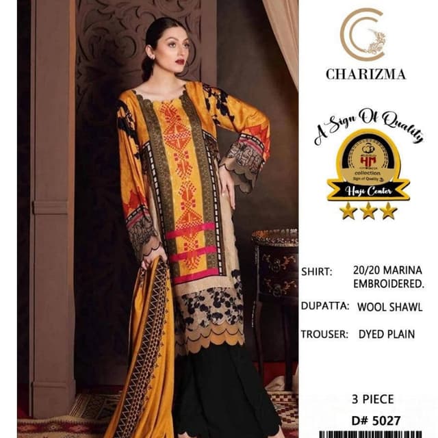 3pcs Linen Embroidered Suits