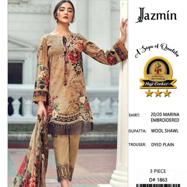 3pcs Printed embroidered Suits collection