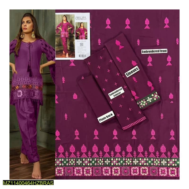 2pcs Linen Embroidered Suits collection