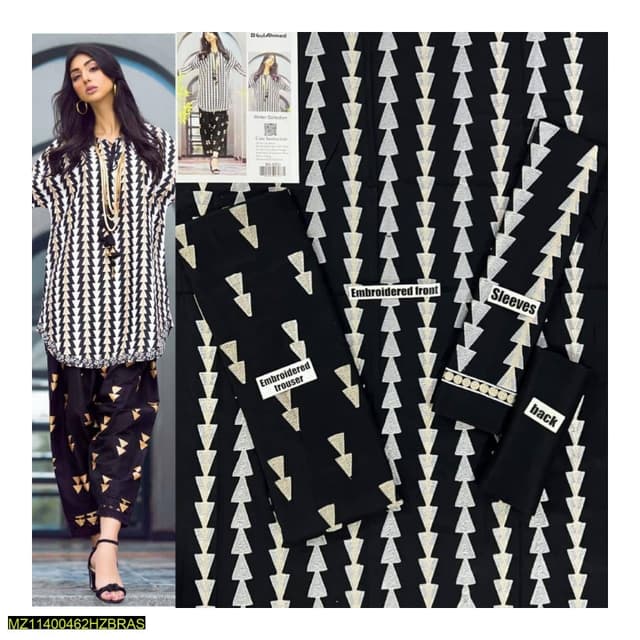 2pcs Linen Embroidered Suits collection