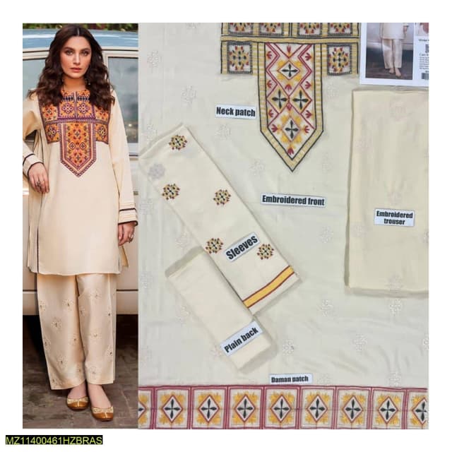 2pcs Linen Embroidered Suits collection