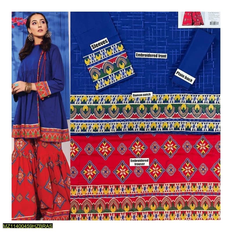 2pcs Linen Embroidered Suits collection
