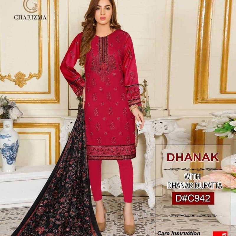 3pcs Unstitched women's Suits