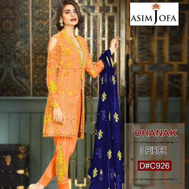3pcs Unstitched women's Suits