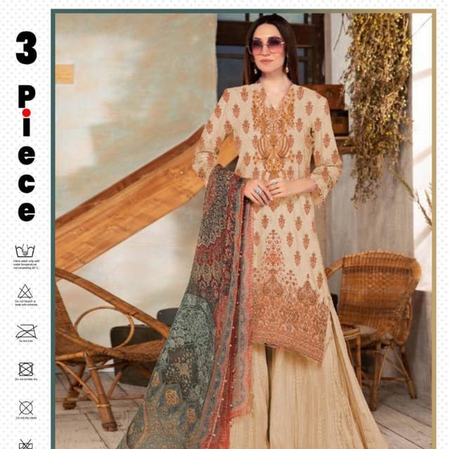 3pcs Linen Embroidered Suits collection