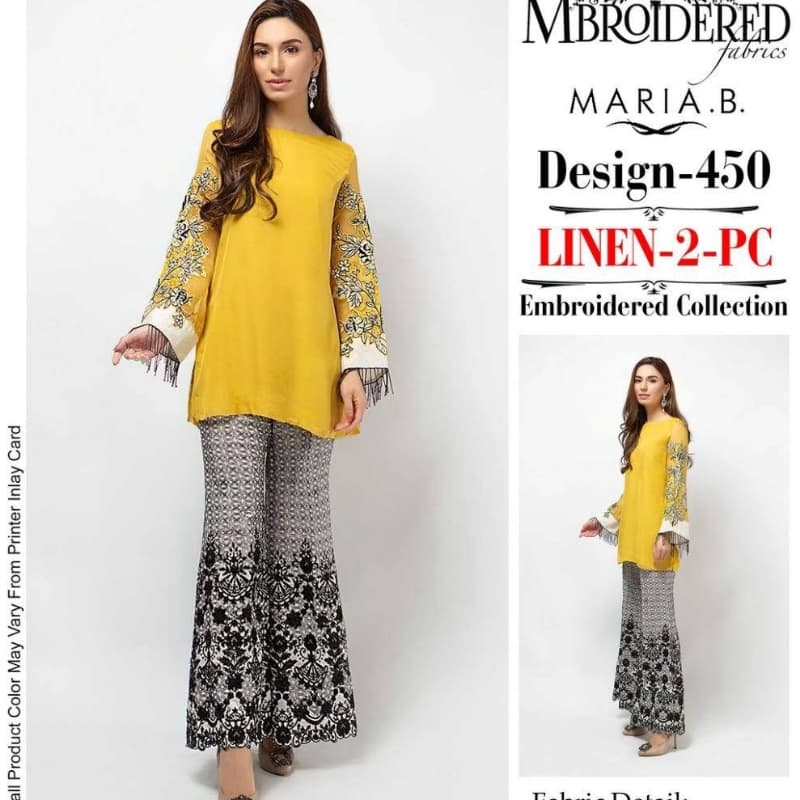 2pcs Linen Embroidered Suits collection