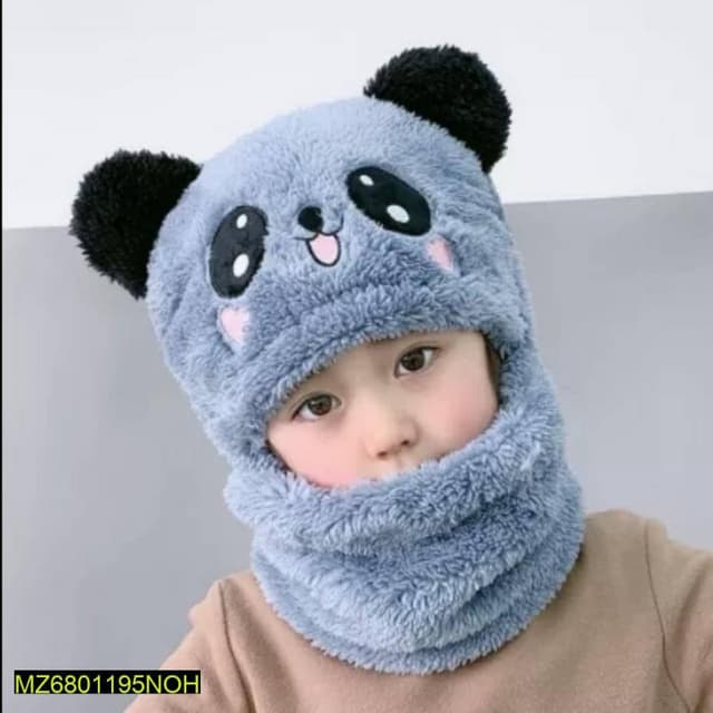 Kids Wool Cap with Warmer Neck