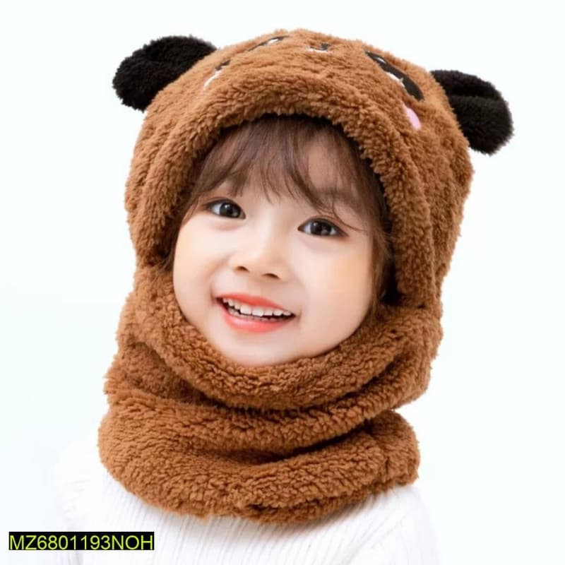 Kids Wool Cap with Warmer Neck