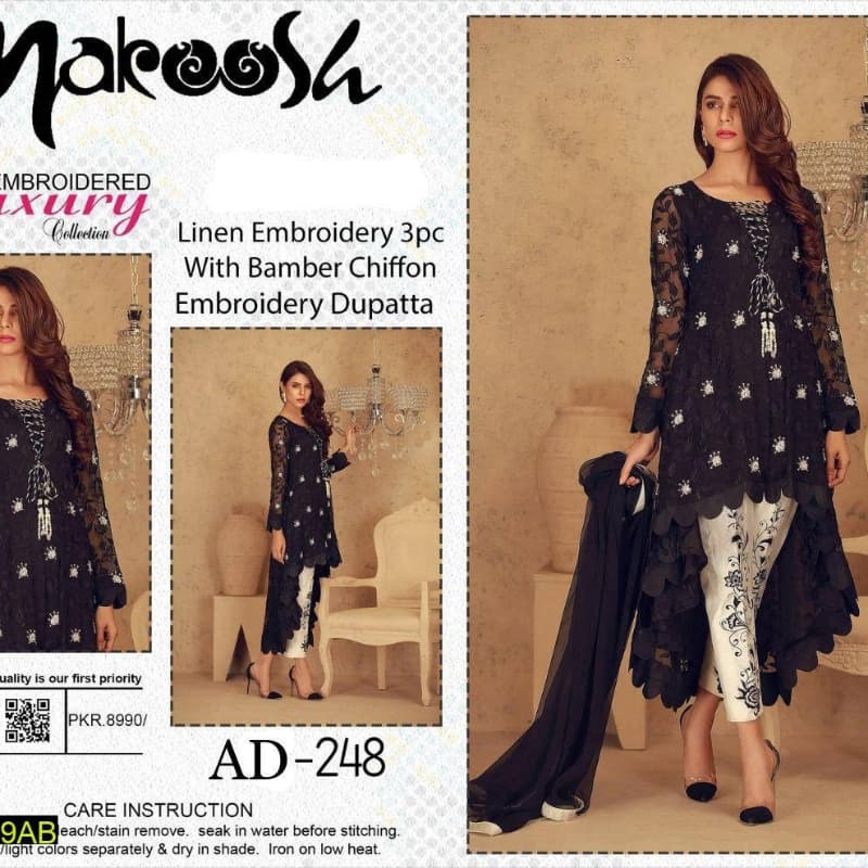 3pcs Linen Embroidered Suits collection