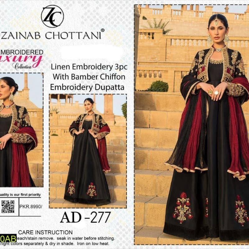 3pcs Linen Embroidered Suits collection