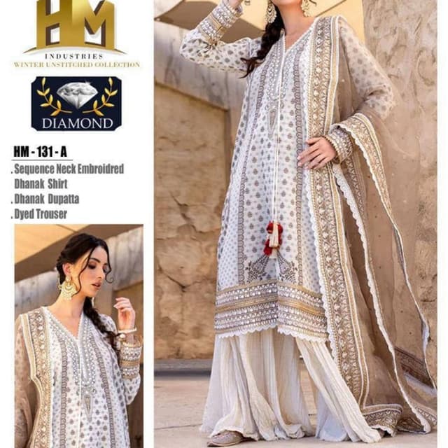 3pcs Dhanak suits collection