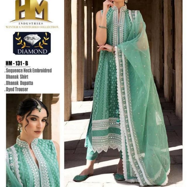 3pcs Dhanak suits collection