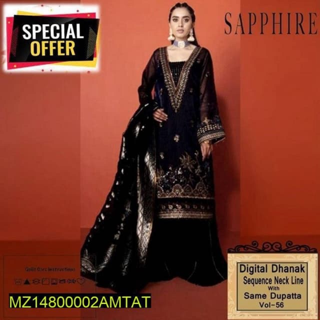 3pcs Dhanak suits collection