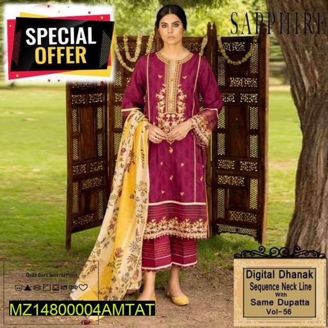 3pcs Dhanak suits collection
