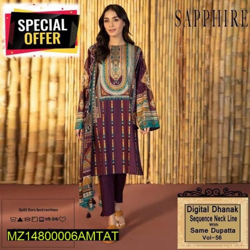3pcs Dhanak suits collection
