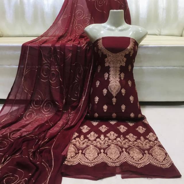 3pcs chiffon dress