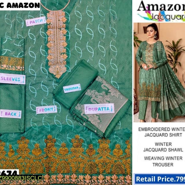 3pcs Unstitched suits