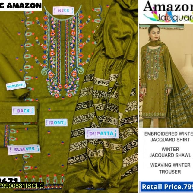 3pcs Unstitched suits collection