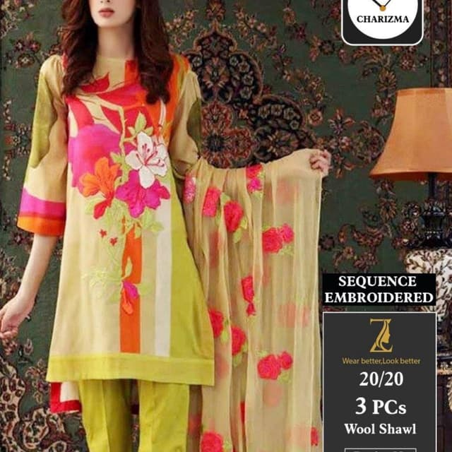 3pcs printed suits collection