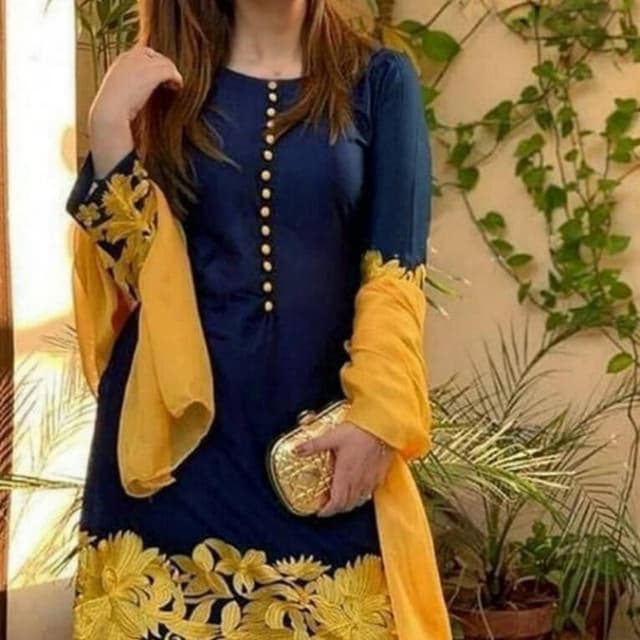 2pcs Linen Embroidered Suits