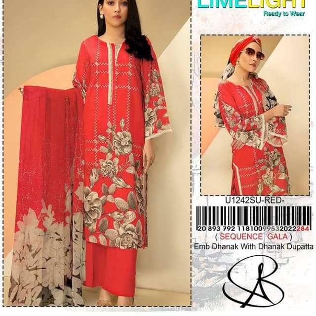 3pcs printed embroidered Suits