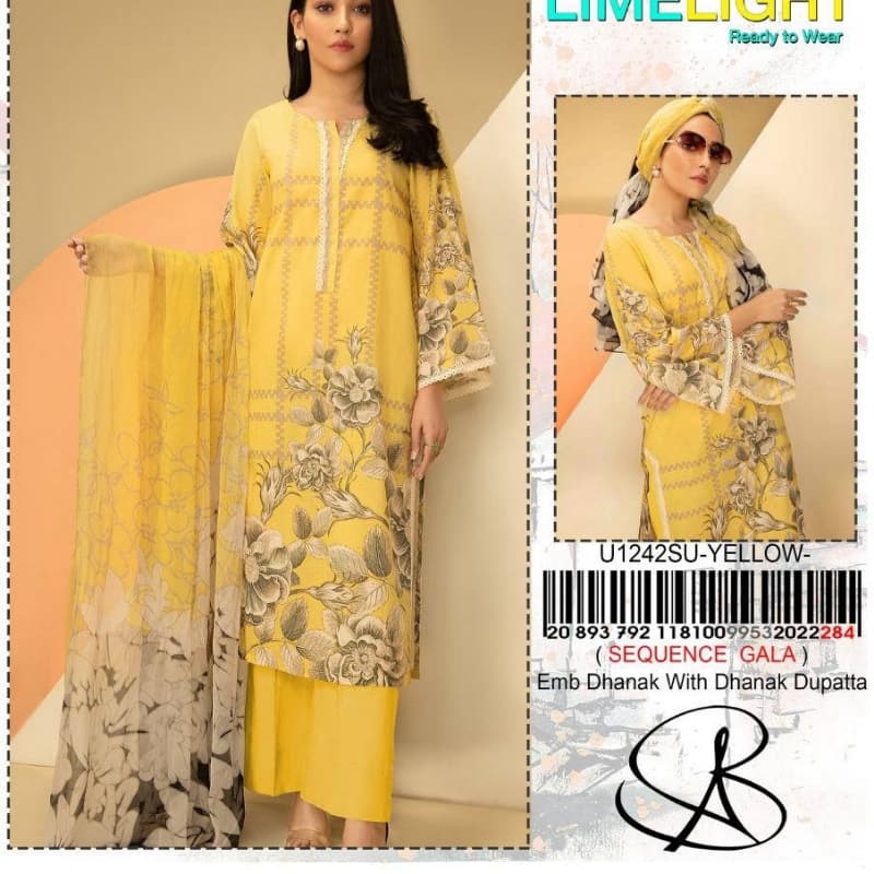 3pcs printed embroidered Suits