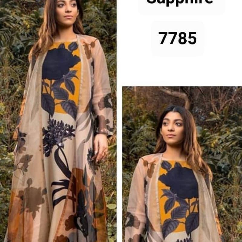 3pcs printed embroidered Suits